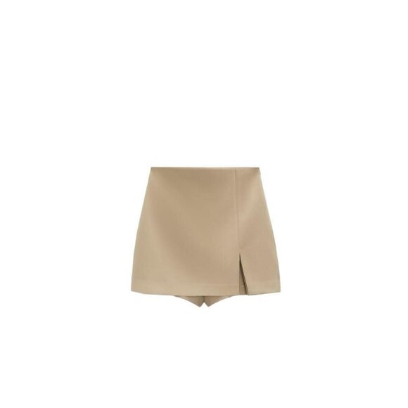 ZARA SLIT SKORT BEIGE SIZE XS 1608/036 - Picture 1 of 2